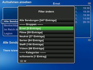 Abbildung 2: Aufnahmegruppe vereinfachen das Filtern umfangreicher Videoarchive.