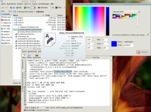 Abbildung 3: Kdenlive legt Titel als einfache XML-Dateien an, die Sie problemlos mit einem Texteditor bearbeiten und anschließend einfach wieder ins Projekt importieren.