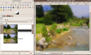 Abbildung 4: Der Gaußsche Weichzeichner sorgt für die nötige Tiefenschärfe, welche ein Merkmal des Tilt-Shift-Effekts darstellt.