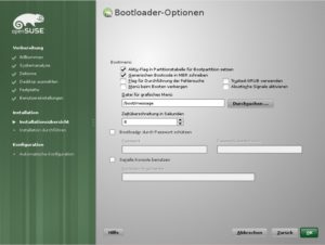 Abbildung 5: Bootloader-Optionen