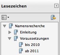 Abbildung 5: Lesezeichen oder vielleicht doch …