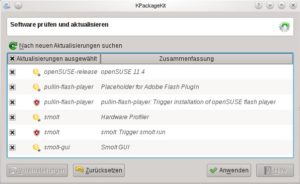 Abbildung 5: Zwar sieht das KPackageKit-Frontend hübsch aus, allerdings nervt es mit zahlreichen Passwortabfragen.