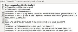 Abbildung 6: Auf Wunsch zeigt der FWBuilder, wie eine Regel in der Syntax des Zielsystems aussieht.