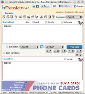 Abbildung 6: Dank des ImTranslator-Add-ons übersetzen Sie fremdsprachige Begriffe, indem Sie diese im Browser markieren, kopieren und übersetzen.