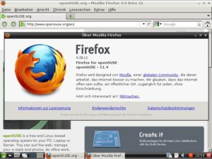 Abbildung 6: Die Box-Version bringt noch die Beta-12-Version von Firefox 4 mit. Inzwischen ist aber die finale Version in den Repositories.