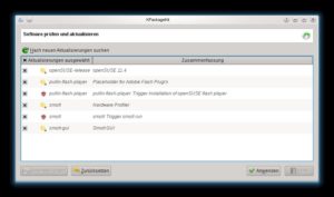 Abbildung 8: Sieht hübsch aus, nervt aber mit zahlreichen Passwortabfragen: Das KPackageKit-Frontend.