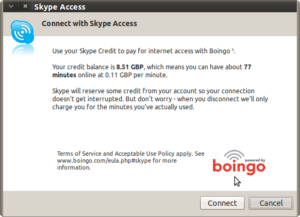 Skype mit dem Hotspot-Service Access.
