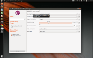 Die vorhandenen Einstellungsmöglichkeiten von Unity verbergen sich im Compizconfig-Settings-Manager.