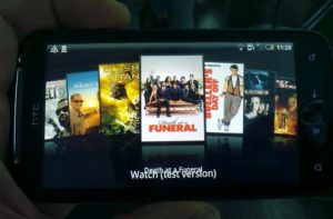 Watch: Das Auswahlmenü des Video-Services, den HTC mit dem Sensation startet.