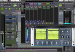 Abbildung 1: Völker, höret die Signale! Die komplett überarbeitete Oberfläche von Ardour3 mit Audio- und MIDI-Spuren, Projektnavigator, neuem Mixer und einem ebenfalls neuen LV2-Plugin.