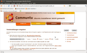 Die webbasierte Oberfläche des Systembaukastens erlaubt nicht nur die Auswahl verschiedener Pakete sondern auch Architekturen und Versionen.