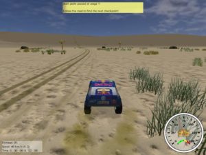 Abbildung 1: In Dakar 2010 geht es hauptsächlich mit Vollgas durch karge Wüstenlandschaften.