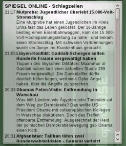 Abbildung 1: Mit dem Miniprogramm "News" haben Sie aktuelle Nachrichten immer im Blick.