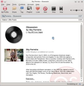 Abbildung 1: Der Player von Last.fm funktioniert auch unter Linux. Unter OpenSuse installieren Sie das Paket über eine "1-Klick-Installation".