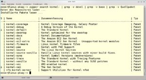 Abbildung 2: Auch OpenSuse bietet zahlreiche Kernel-Varianten an; die Standardversion heißt hier "default".