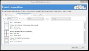 Abbildung 2: Der neue Auswahldialog erlaubt das Filtern nach Hersteller, Format oder Einsatzgebiet und bereitet das Ergebnis der Suche übersichtlich auf.