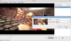 Abbildung 4: Der Mediaplayer Totem erstellt per Tastaturshortcut oder über das Menü Screenshots von laufenden Filmen.