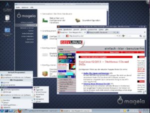 Abbildung 5: KDE verwendet unter Mageia standardmäßig das klassische Menü.