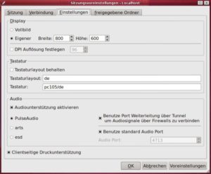 Abbildung 5: Haben Sie Pulseaudio auf Client und Server installiert, kommen Sie in den Genuss transparenter, bidirektionaler Audiowiedergabe. Selbst Videotelefonie klappt damit – ausreichend Bandbreite vorausgesetzt.