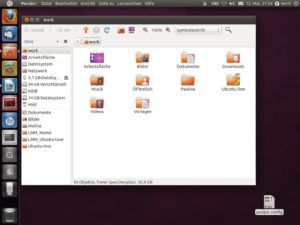 Abbildung 7: Die Menüs erscheinen in Unity oft erst, wenn Sie den Mauszeiger über das Panel oben im Desktop bewegen.
