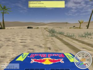 Abbildung 8: Dakar 2010: Aus der Motorhaubenansicht wirkt das Spiel noch authentischer.
