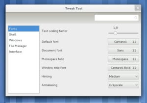 Abbildung 8: Das Tweak Tool erleichtert den Zugriff auf Einstellungen am Desktop, die die Entwickler eigentlich vor dem Anwender verstecken möchten.