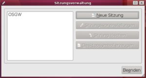 Abbildung 8: Bleibt eine Sitzung hängen – zum Beispiel, weil das Flash-Plugin im Firefox abstürzt – hilft der Sessionmanager weiter.