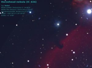 Abbildung 8: Nur schwer zu entdecken: Auch den Andromeda-Nebel finden Sie in Stellarium, wenn Sie die entsprechende Einstellung aktivieren und <code srcset=