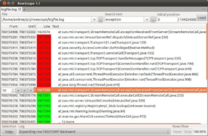 Rowscope durchsucht sehr große Textdateien. In Version 1.1 wurde die Software bedienungsfreundlicher und performanter.