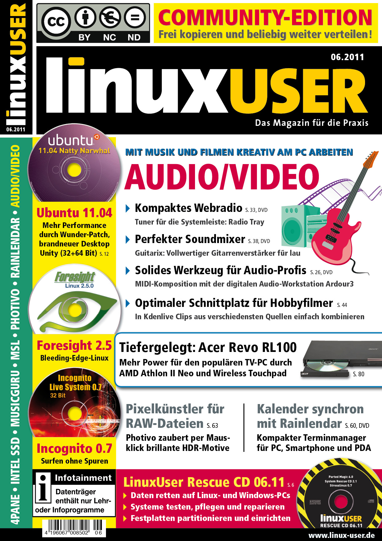 Heftcover LinuxUser Community Edition 06/2011