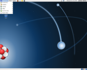 Scientific Linux eigent sich für Desktop und Server. In Version 5.6 heißt das Theme "Atom Shine".