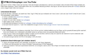 Abbildung 1: WebM im Praxiseinsatz bei YouTube.