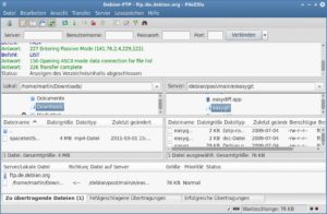 Abbildung 1: Der FTP-Client FileZilla besticht nicht nur durch seine intuitive Benutzeroberfläche, sondern auch durch die Unterstützung aller gängigen Übertragungsprotokolle.