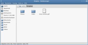 Abbildung 1: Der lokale Dropbox-Ordner verhält sich wie jedes andere Verzeichnis – mit einem Unterschied: Sämtliche Dateien, die Sie dorthin kopieren, verteilt der Dienst automatisch an alle korrespondierenden Rechner.