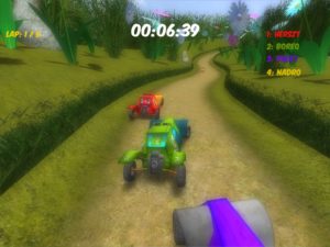 Abbildung 2: Solche rasanten Duelle gibt es in Buggy Race nur selten – in der Regel nur nach dem Start.