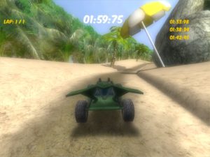 Abbildung 3: Im Laufe der Rennen darf man zwei verschiedene Buggys lenken. Welchen von beiden, bestimmt allerdings das Spiel.