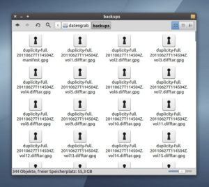 Abbildung 5: Das Durchstöbern eines Backups ist nicht möglich, wenn Sie die Daten verschlüsseln. Unverschlüsselte Sicherungen erreichen Sie hingegen, indem Sie die passende Backup-Datei entpacken.