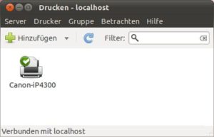 Abbildung 7: Der grüne Haken kennzeichnet den Standarddrucker.