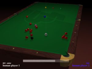 Abbildung 8: Auch das in Deutschland immer beliebter werdende Snooker kennt Foobillard. Hier muss man aber daran denken, die korrekte Tischgröße einzustellen.