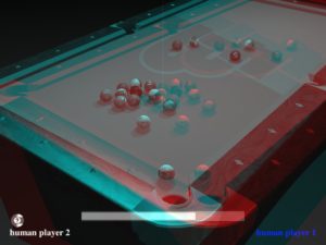 Abbildung 9: Wer noch eine Anaglyphenbrille (Rot-Cyan-Brille) in der Schublade liegen hat, kann in Foobillard auf eine spezielle Stereoansicht umschalten.