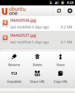 Über "Ubuntu One Files for Android" synchronisieren Sie Ihr Ubuntu-One-Konto jetzt auch von und mit Android-Mobilgeräten. (Bild: Canonical)