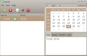 Das Gtk-Program Timeit zeichnet im Hintergrund auf, wie viel Zeit der Anwender in einem Workspace verbringt.