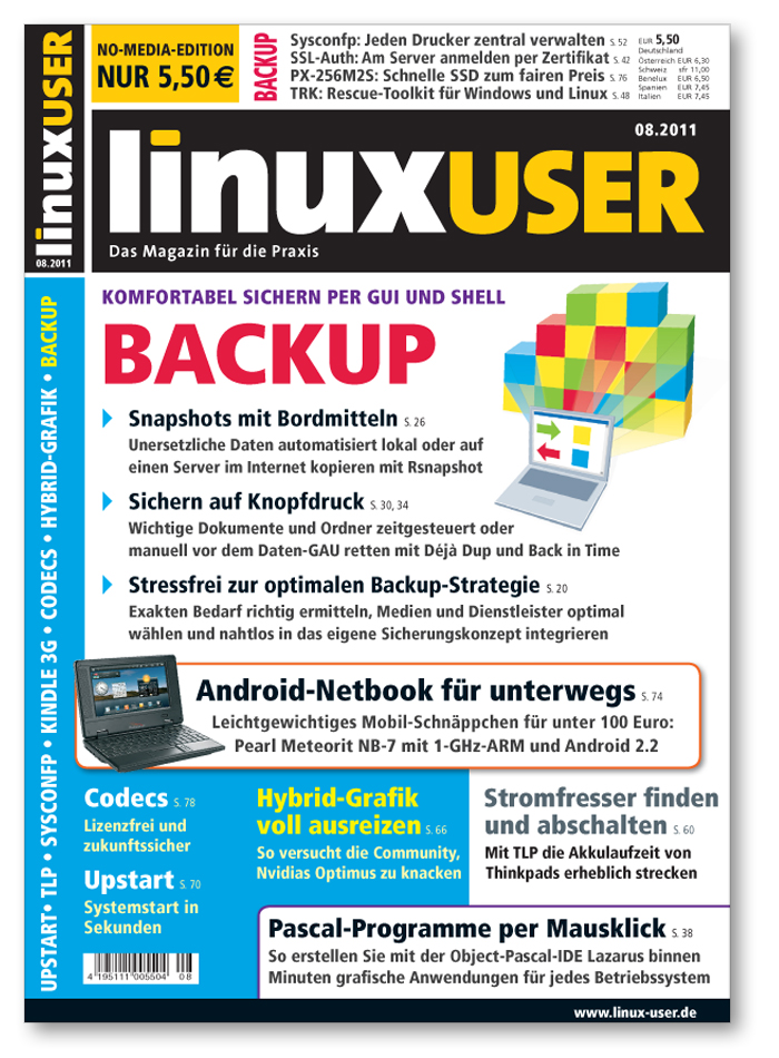 Heftcover LinuxUser 08/2011