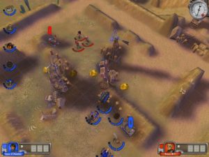 Abbildung 2: Im Spielmodus Gold Rush muss man lediglich die Goldnuggets einsammeln (in diesem Spiel hier mindestens vier) und zu seinem Wagen bringen.
