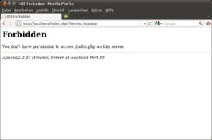 Abbildung 2: Mod_security schließt die potenzielle Lücke aus Abbildung 1.