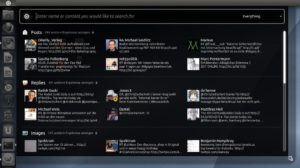 Abbildung 7: Die Gwibber-Linse für Ubuntus Unity-Shell.