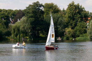 Das Roboat bei einer autonomen Wettfahrt bei Lübeck.
