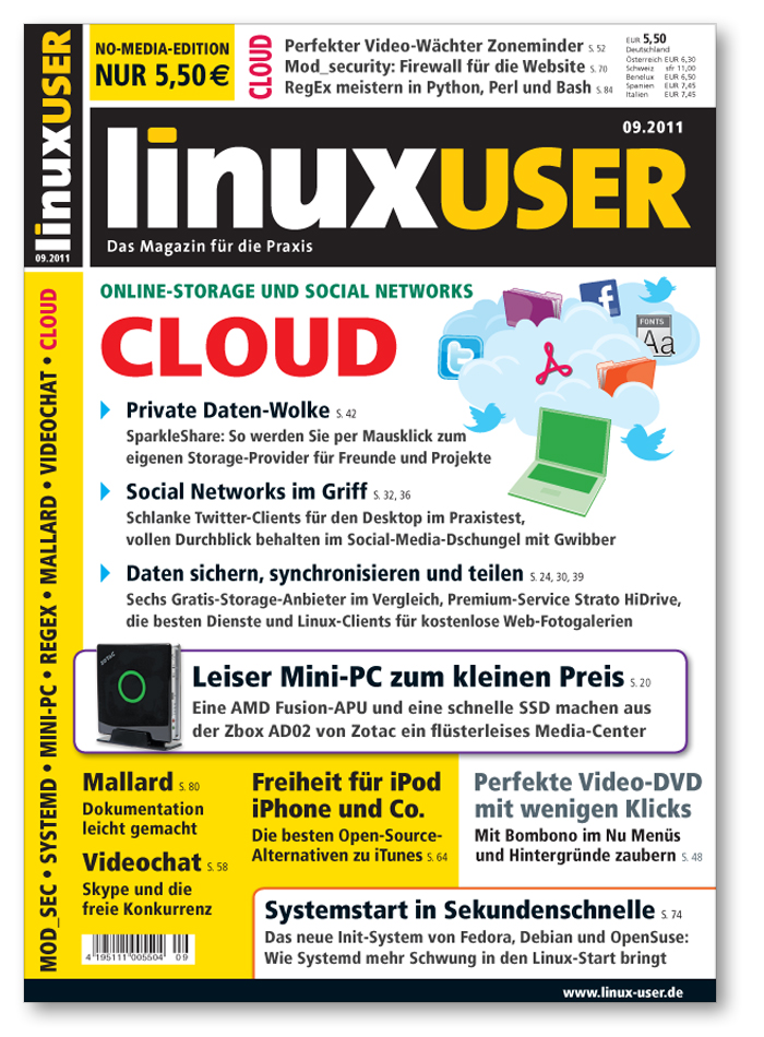 Heftcover LinuxUser 09/2011