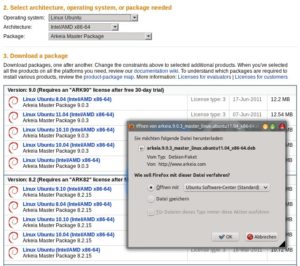 Abbildung 1: Auf der Arkeia-Webseite gibt es Programmpakete für zahlreiche Linux-Distributionen.