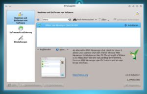 Abbildung 1: Unter Kubuntu 11.04 installieren Sie KMess bequem über die Paketverwaltung.